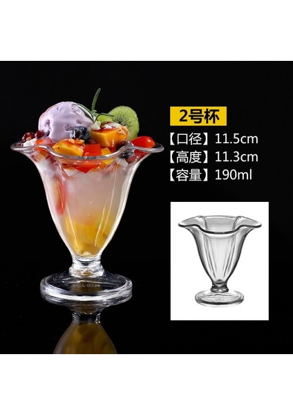 Stil 2 90-580ML 1 Adet Akrilik Tatlı Bardak 90-580ML Yeniden Kullanılabilir Yoğurt Muslar Mini Dondurma Meyve Suyu Bira Bardak Sofra Parti Düğün Malzemeleri (Yurt Dışından)