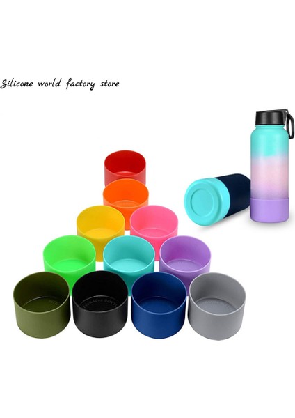 Siyah 12OZ-24OZ Silikon Su Bardağı Mat Aksesuarları Bardak Alt Koruyucu Aşınmaya Dayanıklı Paramparça Dayanıklı Alt Kapak Coaster (Yurt Dışından) modelleri