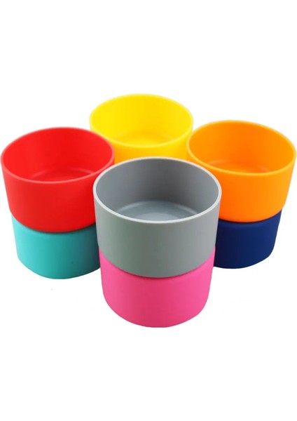 Siyah 12OZ-24OZ Silikon Su Bardağı Mat Aksesuarları Bardak Alt Koruyucu Aşınmaya Dayanıklı Paramparça Dayanıklı Alt Kapak Coaster (Yurt Dışından) fırsatları