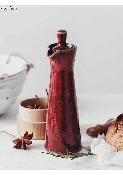 C Baharat Kavanozu Seramik Baharat Kavanozları Yağlayıcı Baharat Kavanoz Baharat Aracı Tuzluk Yaratıcı Ev Mutfak Retro Zeytinyağı Şişeleri Baharat Kapları (Yurt Dışından)