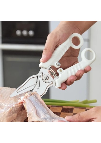 Beyaz Mutfak Makas Tavuk Kemik Makası Kapaklı Paslanmaz Çelik Ağır Hizmet Çok Amaçlı Aletler Açılış Şişe Fındıkkıran Için (Yurt Dışından) fiyatları