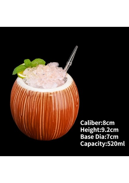 A2 520ML 250-750ML Tiki Kupa Hawaii Kokteyl Bardak Yaratıcı Seramik Komik Fincan Tiki Kupalar Bira Içecek Kupa Şarap Kupası Bar Araçları Arkadaşlar Için Hediye (Yurt Dışından)