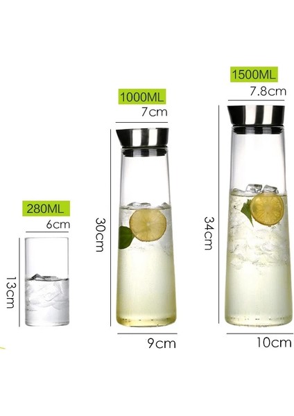 1000 ml Su Isıtıcısı 1l/1.5l Kalınlaşmış Cam Su Şişesi Paslanmaz Çelik Kapaklı Soğuk Su Sürahisi Sürahi Kaynar Su Suyu Cam Sürahi Şişe (Yurt Dışından) modelleri