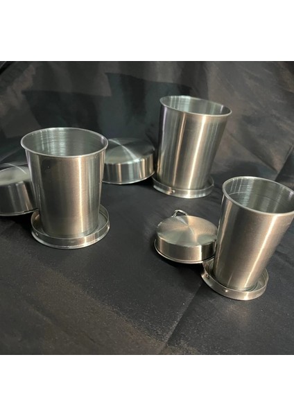 150 ml Paslanmaz Çelik Teleskopik Kahve Şarap Bardağı Katlanabilir Katlanır Bardak Açık Kamp Seyahat Yürüyüş Dable 75 ML/150 ML/250 ml (Yurt Dışından)