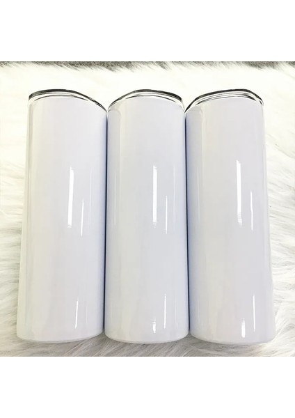 20OZ Beyaz Boş Süblimasyon Tumbler 20OZ Paslanmaz Çelik Mühürlü Kapaklı ve Samanlı Su Şişesi Çevre Dostu Taşınabilir Araba Bardak (Yurt Dışından) fiyatları