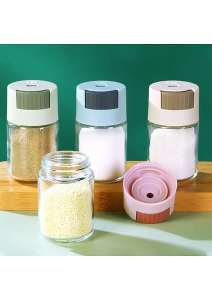 Bej 0.5g Ölçüm Tuzluk Itme Tipi Tuzluk Tuz Tankı Şeker Şişesi Baharat Biber Tuzluk Spicejar Can Baharat Şişesi (Yurt Dışından)