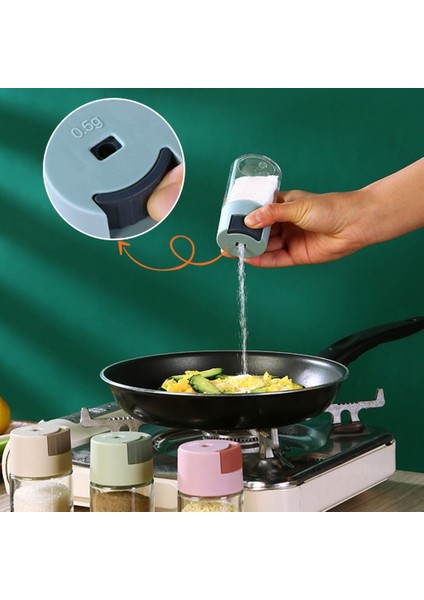 Bej 0.5g Ölçüm Tuzluk Itme Tipi Tuzluk Tuz Tankı Şeker Şişesi Baharat Biber Tuzluk Spicejar Can Baharat Şişesi (Yurt Dışından)