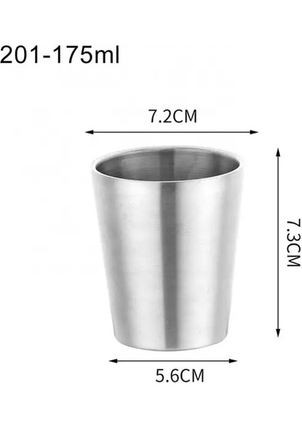 201 175 ml 1 Çift Duvar Kahve Şarap Bira Paslanmaz Çelik Kupalar Bardak Tumbler Bar Drinkware (Yurt Dışından)