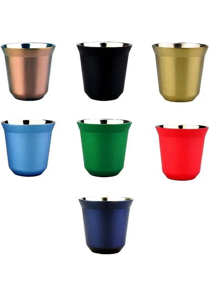 Tip 1 Koyu Mavi Tumbler Kupa Paslanmaz Çelik Açık Taşınabilir Bardak Çift Duvar Seyahat Kupa Vakum Yalıtımlı Kahve Fincanı Toz Boya Kahve Fincanı (Yurt Dışından)