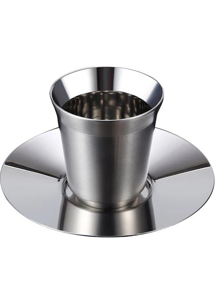 04 160ML 86/160ML Çift Katmanlı Paslanmaz Çelik Bardak Kaymaz Damla Geçirmez Kolay Temizlenebilir Yalıtım Çay Fincanı Şarap Bardağı Mutfak Aksesuarları (Yurt Dışından)