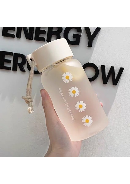 Buzlu-3 Çiçekler 500 ml Küçük Papatya Plastik Bardak Yaz Temizle Buzlu Su Bardağı Basit Taze Erkek Kız Öğrenciler Hediye Fincan Taşınabilir Açık Su Şişesi (Yurt Dışından)