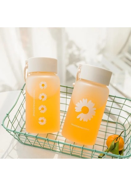 Buzlu-3 Çiçekler 500 ml Küçük Papatya Plastik Bardak Yaz Temizle Buzlu Su Bardağı Basit Taze Erkek Kız Öğrenciler Hediye Fincan Taşınabilir Açık Su Şişesi (Yurt Dışından)