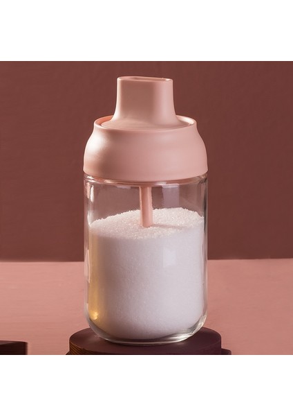 Yeşil Fırça 250 ml Cam Baharat Kavanoz Mutfak Baharat Seti Kaşıklı Şişe Baharat Kavanoz Ev Yağ Fırçası Bal Gıda Saklama Kabı (Yurt Dışından)