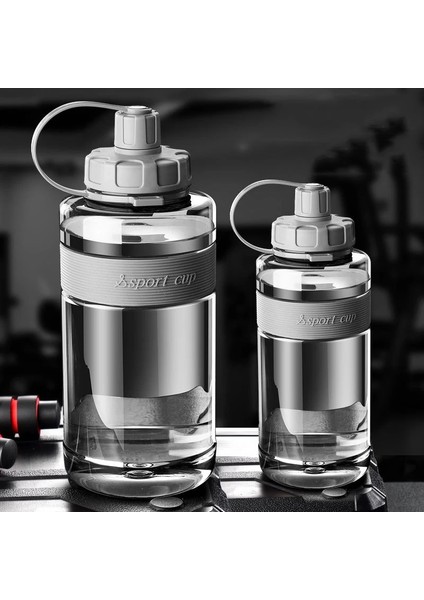 Gri 1500 ml 2 Litre Büyük Su Şişesi Pipetli 2l/1.5l/1l/0.6l Büyük Kapasiteli Okul Spor Salonu Spor Içme Şişeleri Fitness (Yurt Dışından)