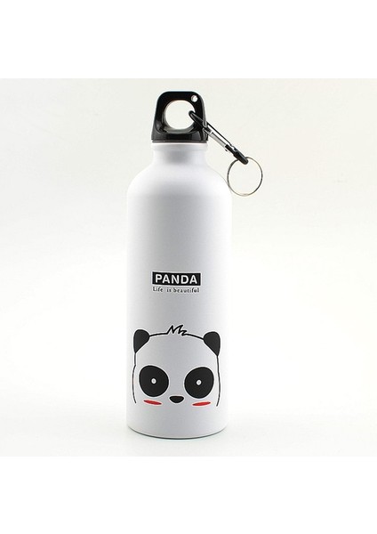 Panda 500ML Sevimli Su Şişesi 500 ml Güzel Hayvanlar Yaratıcı Hediye Açık Hava Taşınabilir Spor Bisiklet Kamp Yürüyüş Okul Çocuk Su Şişesi (Yurt Dışından)