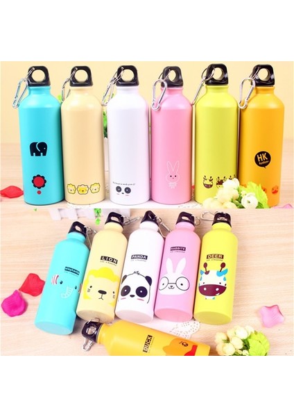 Panda 500ML Sevimli Su Şişesi 500 ml Güzel Hayvanlar Yaratıcı Hediye Açık Hava Taşınabilir Spor Bisiklet Kamp Yürüyüş Okul Çocuk Su Şişesi (Yurt Dışından) modelleri