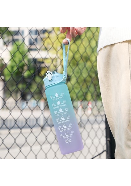 Pembe 900 ml Içme Suyu Şişesi Spor Waterfles Motivasyon Spor Su Şişesi Zaman Işaretleyici ile Yeniden Kullanılabilir Açık Taşınabilir Su Şişesi (Yurt Dışından) fiyatları
