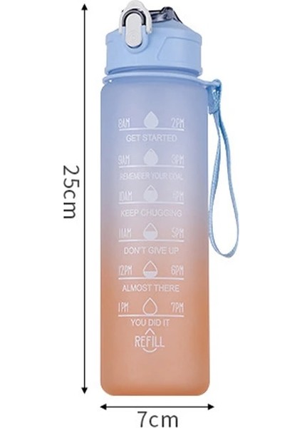 Pembe 900 ml Içme Suyu Şişesi Spor Waterfles Motivasyon Spor Su Şişesi Zaman Işaretleyici ile Yeniden Kullanılabilir Açık Taşınabilir Su Şişesi (Yurt Dışından) indirimleri