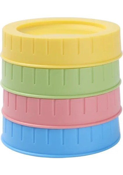 4 Adet 70MM Çeşitli Renk Iç Çapı Plastik Sızdırmaz Yedek Kapaklı Kapaklar Silikon Sızdırmazlık O Halkaları Mason Kavanozları Içme Kavanozları (Yurt Dışından)