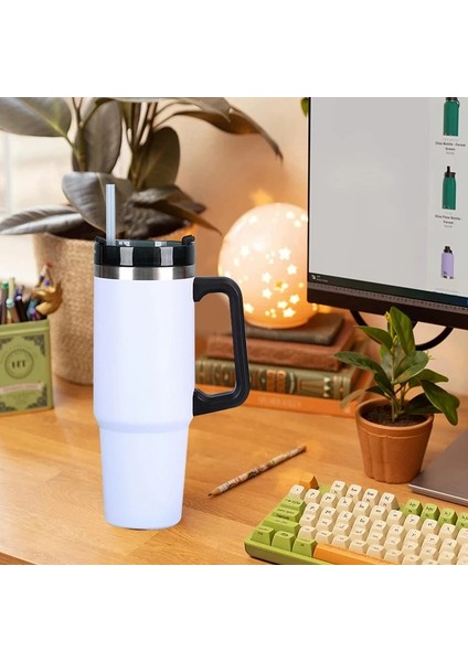 Pembe 401-500 ml 1 Adet 40 Oz Tumbler Saplı Paslanmaz Çelik Yalıtımlı Bardak Sıcak ve Soğuk Içecekler Için Seyahat Kahve Kupa (Yurt Dışından) fırsatları