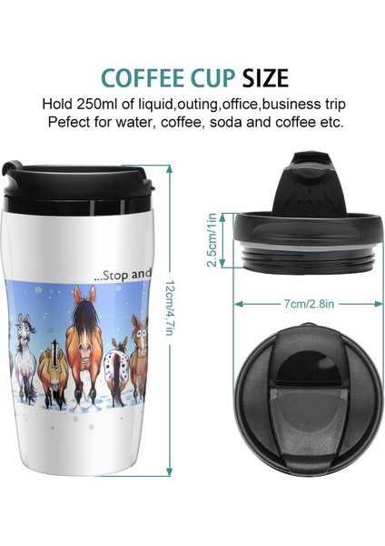 250ML At Fergus: "hayat Kısa... Durun ve Atları Koklayın" Seyahat Kahve Kupa Bardak Kahve Kahve Aksesuarı Kelebek Fincan (Yurt Dışından) modelleri