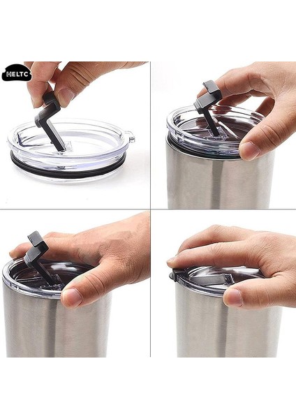 30SIYAH Araba Bardağı Gözlük ve Daha Fazlası Için Çevirme Kapağı Yedek Cam Su Geçirmez Kapak 20 30 Oz Yeti Için Dökülmeye Dayanıklı Kapak Kapak Tumbler'a Uyuyor (Yurt Dışından)