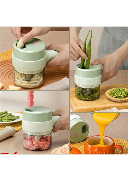 Yükseltme Kesici El Elektrikli Sebze Kesici Seti Mutfak Çok Fonksiyonlu Sarımsak Kıyıcı Kıyma Makinesi USB Şarj ile Gıda Ezici Dilimleme (Yurt Dışından) fırsatları