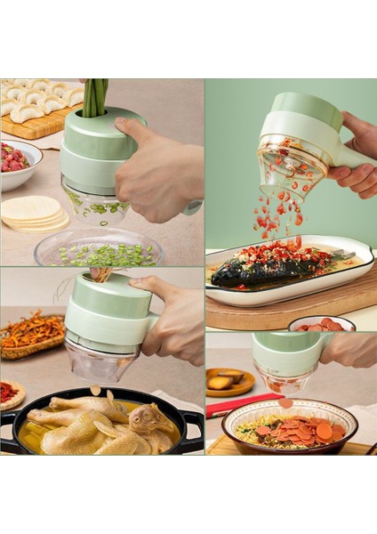 Yükseltme Kesici El Elektrikli Sebze Kesici Seti Mutfak Çok Fonksiyonlu Sarımsak Kıyıcı Kıyma Makinesi USB Şarj ile Gıda Ezici Dilimleme (Yurt Dışından) indirimleri