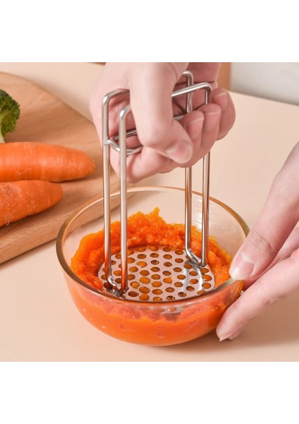 Gösterildiği Gibi1 Basit Patates Kırıcı Taşınabilir Patates Püresi Makinesi Etkili Mutfak Aletleri Sıkılmış Patates Ezici Tamamlayıcı Gıda Yapın (Yurt Dışından)