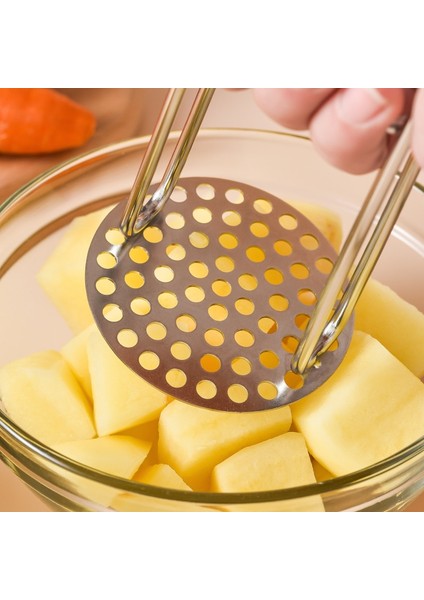 Gösterildiği Gibi1 Basit Patates Kırıcı Taşınabilir Patates Püresi Makinesi Etkili Mutfak Aletleri Sıkılmış Patates Ezici Tamamlayıcı Gıda Yapın (Yurt Dışından)