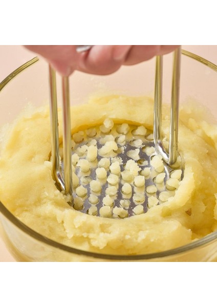 Gösterildiği Gibi1 Basit Patates Kırıcı Taşınabilir Patates Püresi Makinesi Etkili Mutfak Aletleri Sıkılmış Patates Ezici Tamamlayıcı Gıda Yapın (Yurt Dışından)