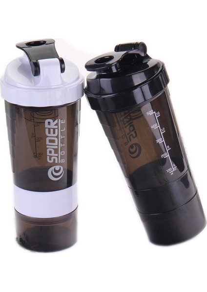 Beyaz Taşınabilir Protein Tozu Çalkalayıcı Ev Spor ve Fitness Shake Fincan 3 Katmanlı 550 ml Kupa Hap Kutusu ile Masa Dekoratif Hediye Bardak (Yurt Dışından) fırsatları