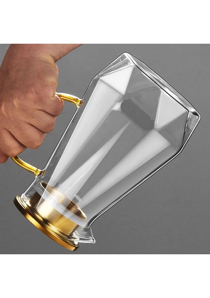 1 Adet Amber Lüks Elmas Şekli Kristal Cam Su Isıtıcısı Bardak Seti Temizle Elmas Soğuk Su Sürahisi Suyu Içecek Sürahi Sürahi Ev Drinkware (Yurt Dışından) indirimleri