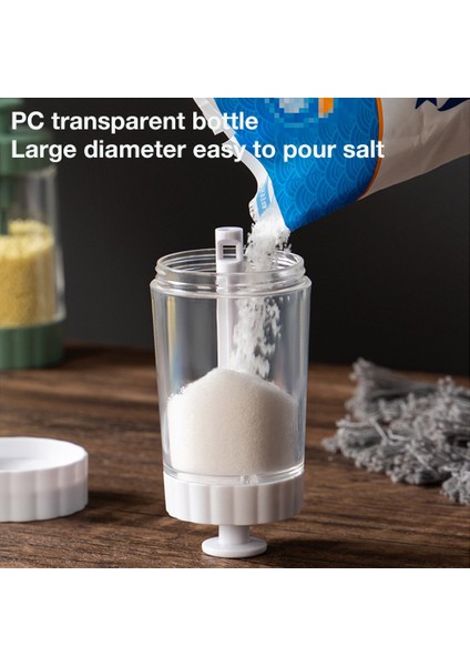Yeşil 0.5g Kantitatif Tuzluk Itme Tipi Tuzluk Tuz Tankı Şeker Kavanoz Şişe Baharat Kavanoz Aracı Biber Baharat Çalkalayıcı (Yurt Dışından)