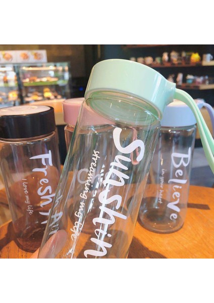 Şeffaf Siyah 600 ml Spor Su Şişesi Bpa Içermeyen Sızdırmaz Plastik Şişe Yoga Bisiklet Için Erkekler Kızlar Için Dayanıklı Büyük Kapasiteli Xqmg (Yurt Dışından) fırsatları