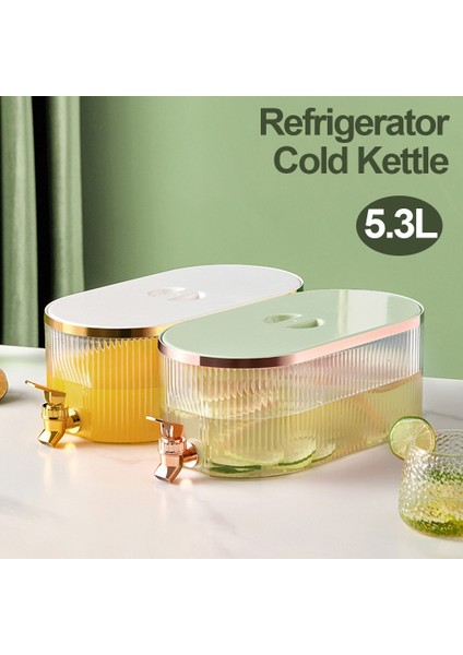 Beyaz Soğuk Su Isıtıcısı Buzdolabı Musluk Limonata Şişesi Büyük Drinkware Su Isıtıcısı Pot Içecek Dispenseri Ev Soğuk Su Sürahisi Kova (Yurt Dışından) indirimleri