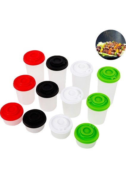 Siyah M 1 Adet Mini Tuz ve Biber Çalkalayıcı Piknik Açık Mutfak Öğle Yemeği Kutusu Seyahat Baharat Temizle Renkli Kapaklı Plastik Mühürlü Kavanoz Dağıtıcı (Yurt Dışından)