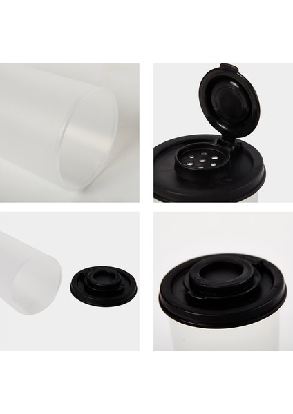 Siyah M 1 Adet Mini Tuz ve Biber Çalkalayıcı Piknik Açık Mutfak Öğle Yemeği Kutusu Seyahat Baharat Temizle Renkli Kapaklı Plastik Mühürlü Kavanoz Dağıtıcı (Yurt Dışından)