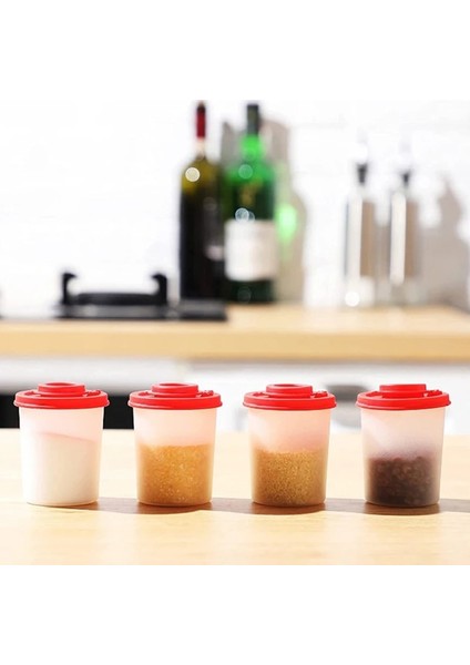 Siyah M 1 Adet Mini Tuz ve Biber Çalkalayıcı Piknik Açık Mutfak Öğle Yemeği Kutusu Seyahat Baharat Temizle Renkli Kapaklı Plastik Mühürlü Kavanoz Dağıtıcı (Yurt Dışından)