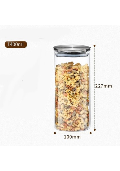 Resim Olarak 10 Konteyner Tahıllar Için Paslanmaz Çelik Kapaklı Cam Kavanoz Cam Baharat Kavanozları Depolama Gıda Sınıfı 304 Paslanmaz Çelik Depolama Tankı (Yurt Dışından)