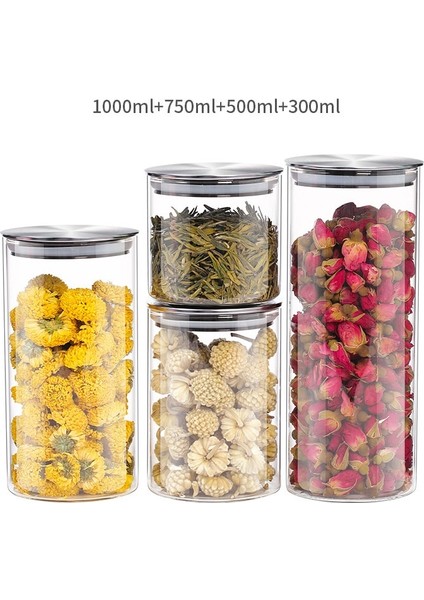 Resim Olarak 10 Konteyner Tahıllar Için Paslanmaz Çelik Kapaklı Cam Kavanoz Cam Baharat Kavanozları Depolama Gıda Sınıfı 304 Paslanmaz Çelik Depolama Tankı (Yurt Dışından) fırsatları