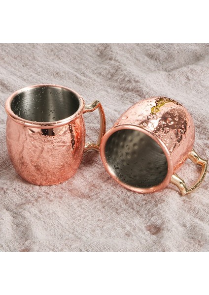B 60ML Yeni Mini 60ML Moskova Katır Kupa Kahve Şarap Ayı Kupası Dövülmüş Bakır Kaplama Bardak Ev Mutfak Bar Malzemeleri Mutfak Drinkware Kupalar (Yurt Dışından)