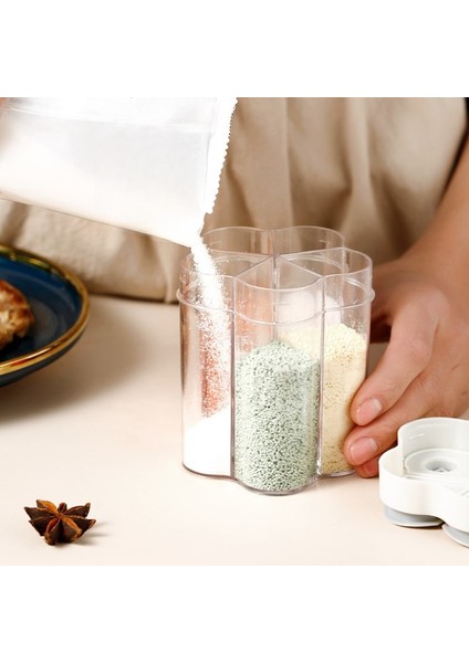 Yeşil 4 In 1 Plastik Tuz ve Biber Çalkalayıcı Kutusu Baharatlık Kavanoz 4 Bölmeli Kamp Baharat Kavanoz Kapaklı Barbekü Pişirmek Için (Yurt Dışından) indirimleri