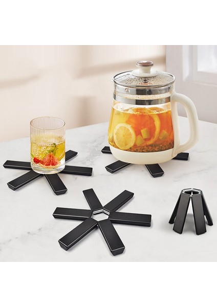 Siyah Pot Mat Bulaşık Servis Altlığı Coaster Katlanır Isı Yalıtımı Yüksek Sıcaklık Tencere ve Tavalar Mutfak Aletleri (Yurt Dışından)