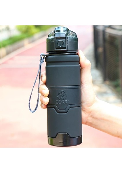 Siyah 1000 ml Zorrı Spor Su Şişesi Bpa Ücretsiz Taşınabilir Sızdırmaz Spor Salonu Açık Seyahat Yürüyüş Bisiklet Su Şişesi Gourde Garrafas De Agua (Yurt Dışından)