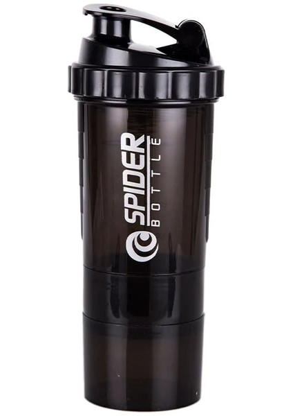 Bk 501-600ML 3 Katlı Shaker Protein Şişesi Toz Shake Kupası Büyük Kapasiteli Su Şişesi Plastik Karıştırma Kabı Vücut Geliştirme Egzersiz Şişesi (Yurt Dışından)
