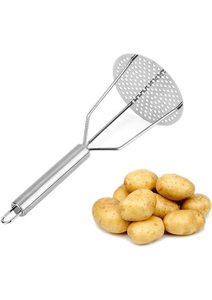 Gümüş Paslanmaz Çelik El Preslenmiş Patates Ezici Pirinç Püresi Suyu Makinesi Patates Itici Pürüzsüz Patates Püresi Kırıcı Meyve Araçları (Yurt Dışından)
