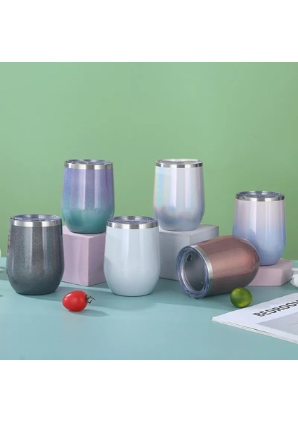 Düz Renk 44 Yerba Mate Saman 12OZ Yerba Mate Çay Bardağı Paslanmaz Çelik Yalıtımlı Kupa Sürgülü Kapaklı ve Saman Kahve Fincanı Kokteyl Şampanya Sevimli Tumbler Bardaklar (Yurt Dışından)