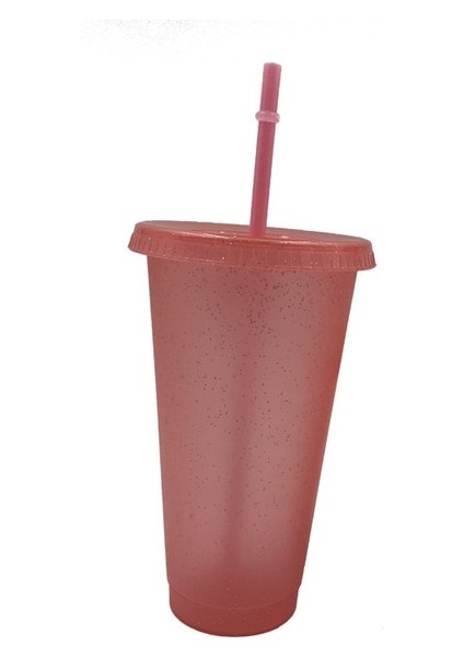 Büyük Pembe 400-700 ml Glitter Saman Bardak Flaş Tozu Su Şişeleri Kız Için Yeniden Kullanılabilir Plastik Bardak Kapaklı Kahve Fincanı Drinkware Noel Hediyesi (Yurt Dışından)