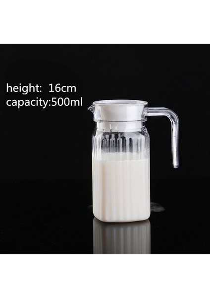 Şerit KETTLE-500ML Büyük Kapasiteli Akrilik Meyve Suyu Süt Potu Bar Parti Şarap Bira Şişesi Içecek Soğuk Su Isıtıcıları Anti-Sonbahar Su Sürahi Sürahi (Yurt Dışından)